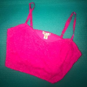 Hot pink crop top